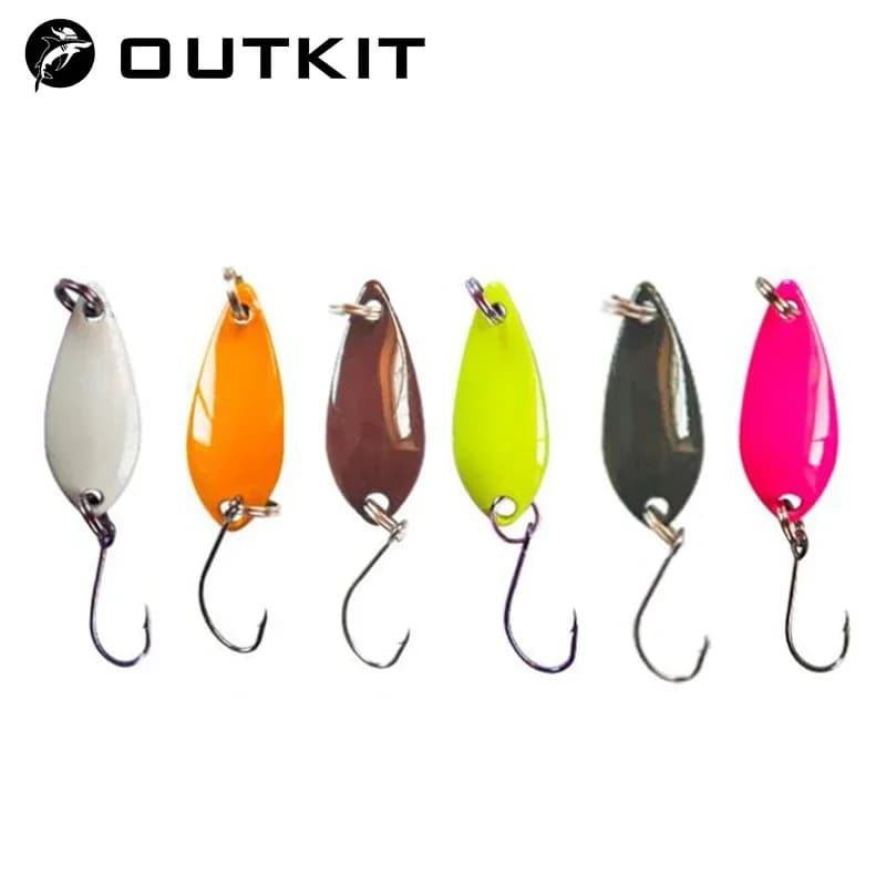 Nuovo Mini Richiamo di Pesca 3 centimetri 3g Cucchiaio Esche di Metallo Colorato Spinnerbait Minnow Piccolo Pesce Singolo Gancio Jig Stream Trota Ghiaccio Invernale