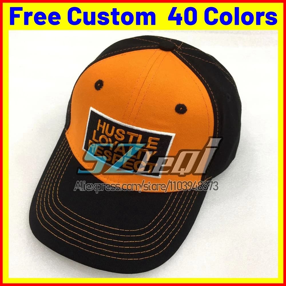 100 colors Unisex embroidery Hip-hop hats Baseball Casual adjustable outdoor free Wrestling sports cap personalized hat with sun protection