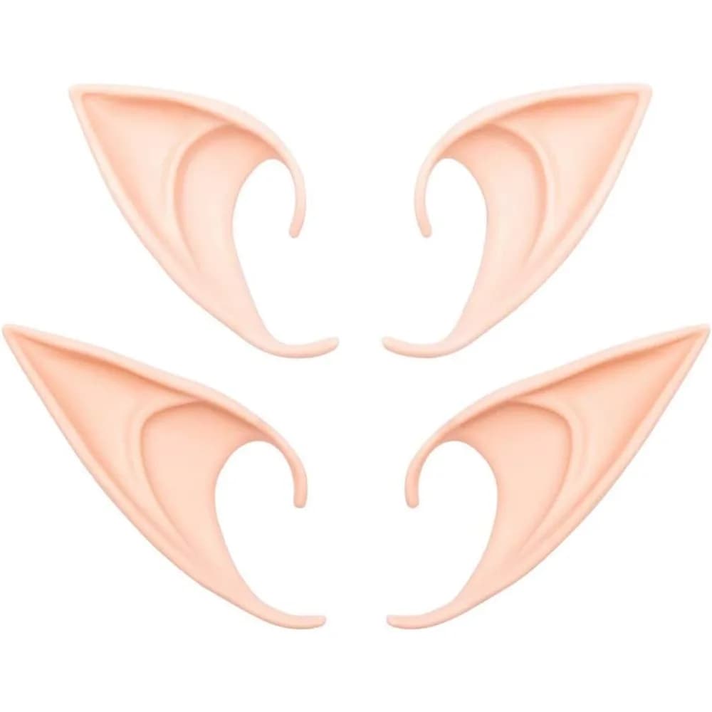 Soft Pointed Elf Ears Cosplay Costume Accessories for Fairy Pixie Anime Party Dress Up Halloween Christmas Masquerade 2 Pairs