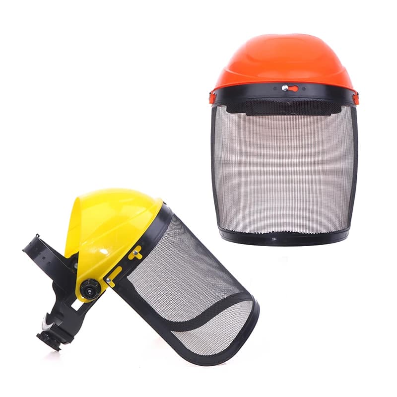 Casco di Sicurezza per Decespugliatore con Maschera Protettiva Integrale in Rete per Lavori Forestali e di Giardinaggio