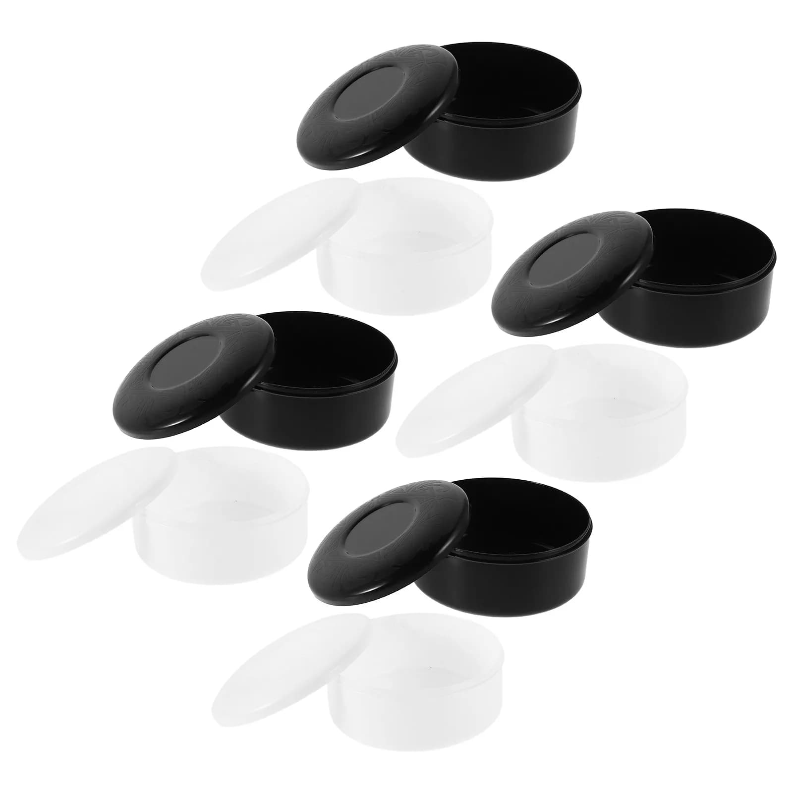 4 Paia di Scatole Porta Scacchi in Plastica, Organizer Elegante con Coperchio per Pezzi di Go e Scacchi, Contenitore Portatile per Giochi