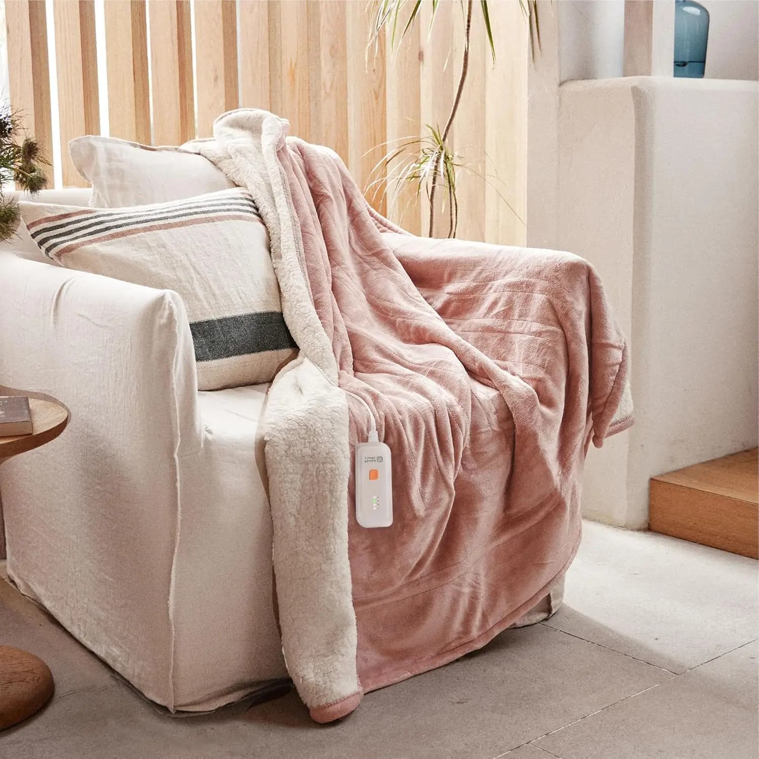 Coperta Elettrica Morbida e Setosa 50''X60'', 4 Livelli di Riscaldamento, Spegnimento Automatico dopo 3 Ore, Certificata ETL e Lavabile in Lavatrice (Rosa Polvere)
