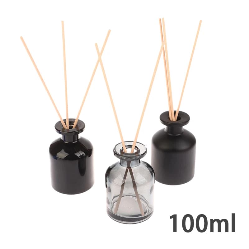 【1 flacone vuoto da 100 ml per oli essenziali, diffusore di aromi purificante per ambienti, ufficio, incenso con bastoncini di rattan】