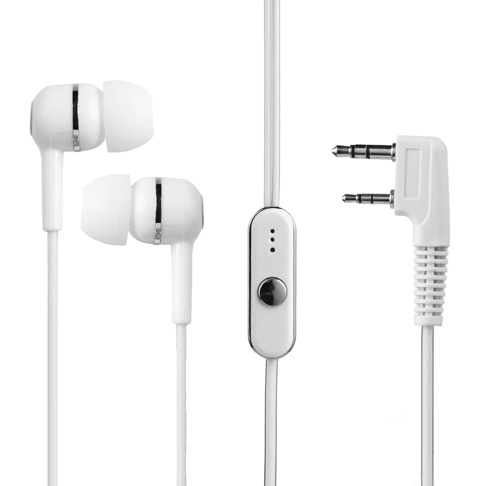Auricolare da 1,2 m per Walkie Talkie, con Microfono PTT a 2 Pin, Ricambio Portatile per BAOFENG KENWOOD
