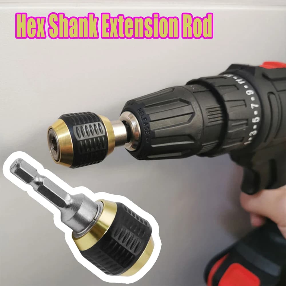 Prolunga extra lunga per punte da trapano per spazi ristretti, adattatore esagonale a sgancio rapido, supporto magnetico per punte per cacciavite, autobloccante