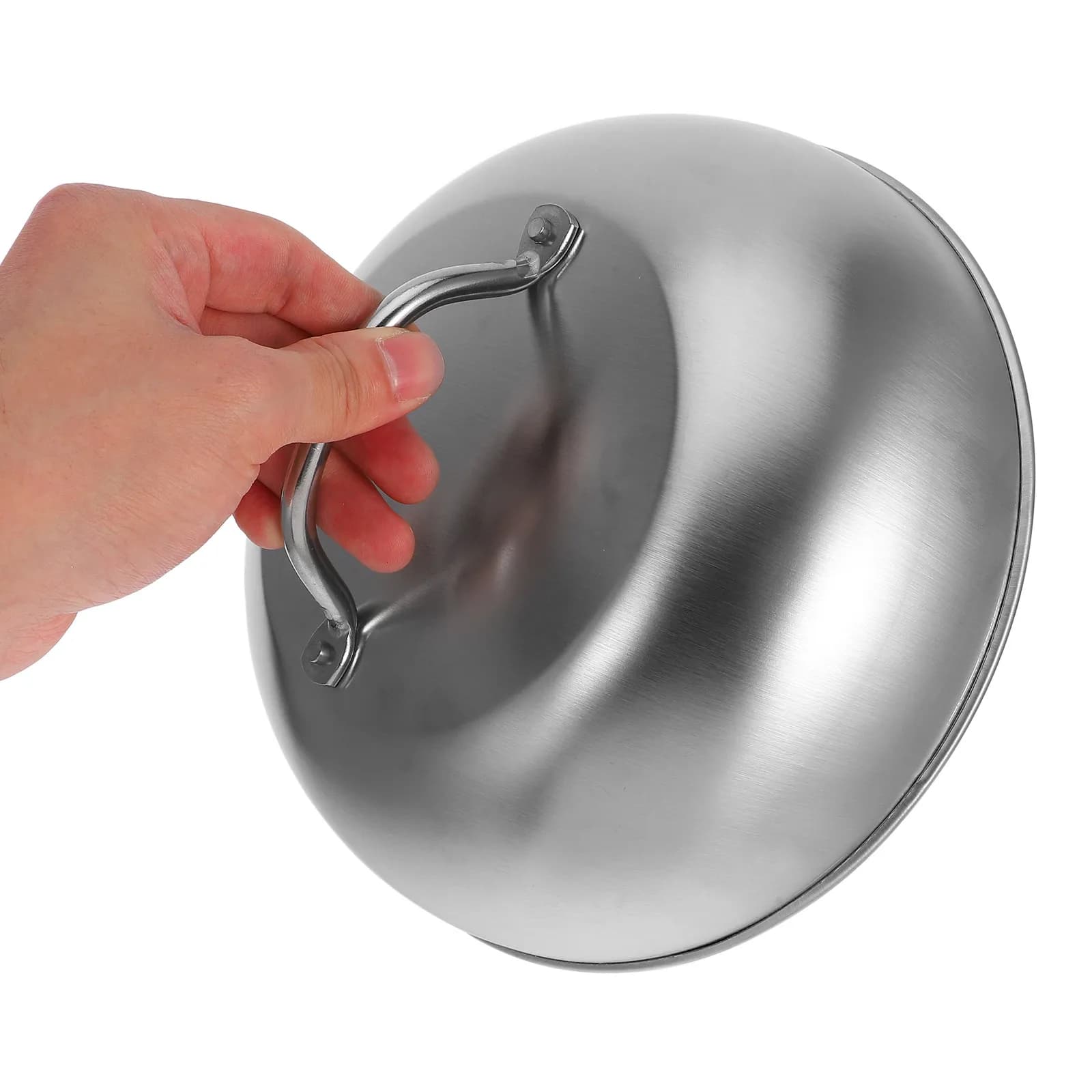 Stainless Steel Dome Shaped Grilling Cover Round Basting Lid for Outdoor Grill Steaming Portable Camp Cooking Food Tent Pot