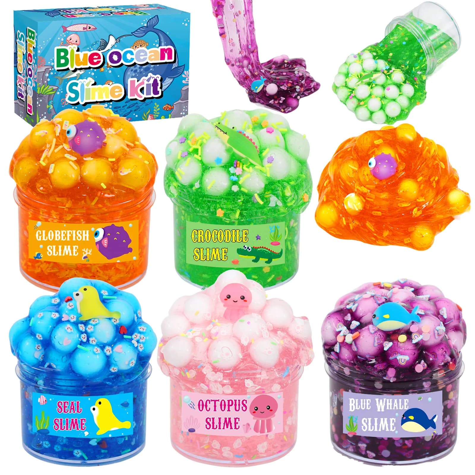 Nuovo Kit Slime Cristallino Croccante Jelly Cube 2026 - Slime Trasparente Appiccicoso Morbido Fai-da-te Non Appiccicoso Elastico - Gadget per Feste e Regali di Compleanno