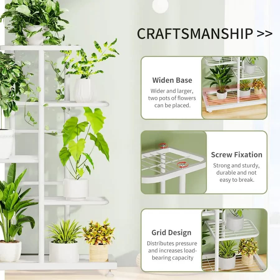 Shelves for plants Flower shelf in iron vase Shelves for multiple vases Shelves for flower display for interior and exterior