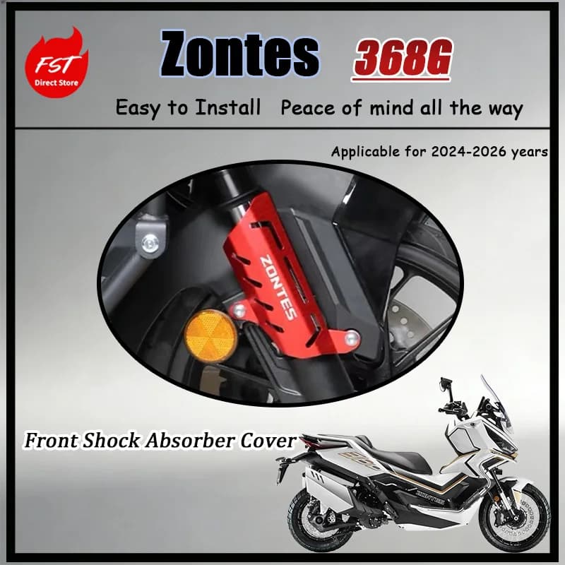 Protezione Forcella Anteriore CNC in Alluminio per Zontes 368G 24-26, Copertura Decorativa, Parti di Modifica Avvitabili per Moto