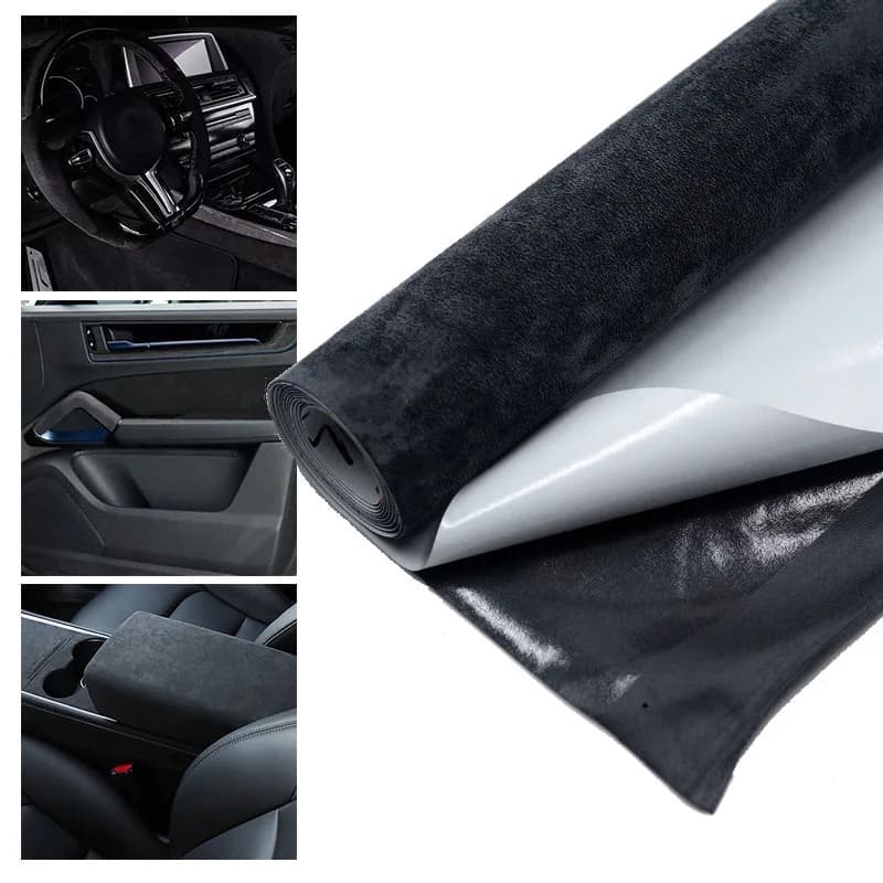 20x30 cm 50x150 cm Tessuto scamosciato Panno adesivo autoadesivo per la modifica degli interni dell'auto Pannello porta Banco di lavoro Fornitura fai da te