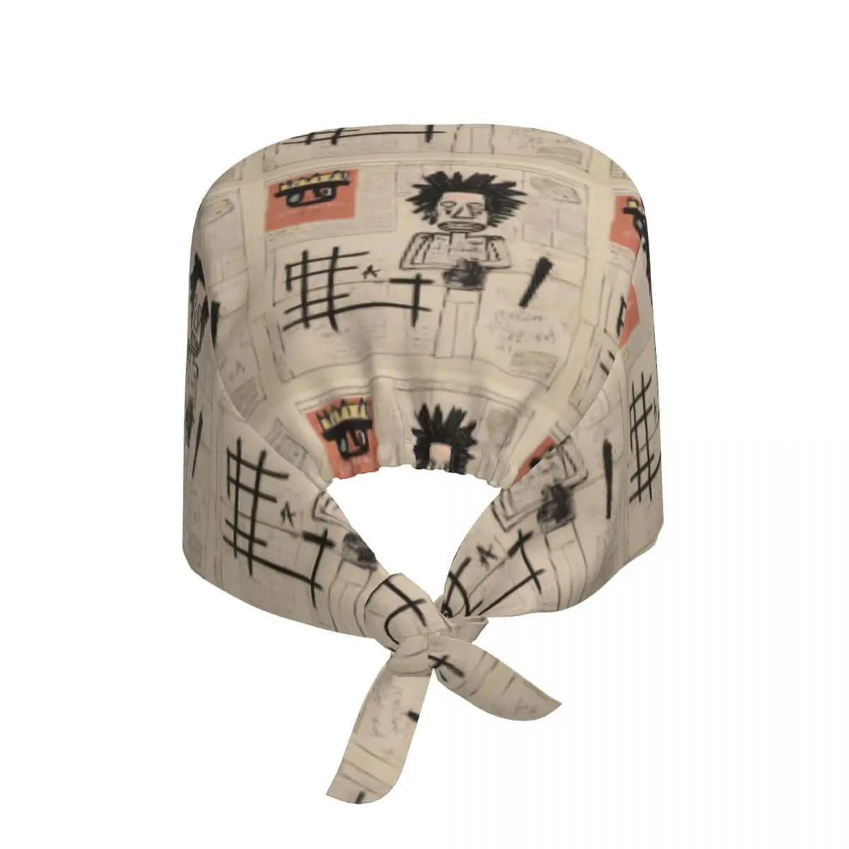Newspaper Sketch Book Scrub Hat Doctor Working Surgical Cap Unisex Adjustable Nursing Caps for Dentist