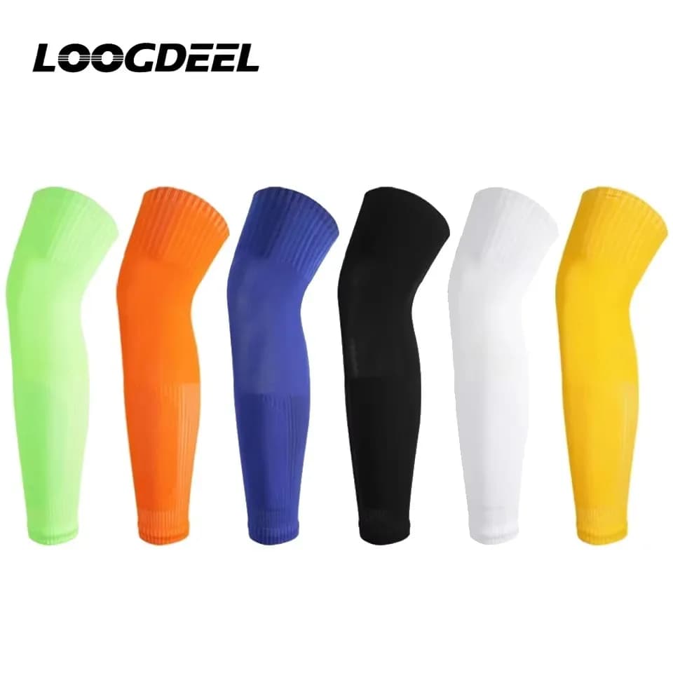 Loogdeel 1 Paio di Calze da Calcio Sopra il Ginocchio Traspiranti, Protezioni per Ginocchia Sportive, Calze da Calcio per Adulti, Coprigambe per Articolazioni e Ginocchia