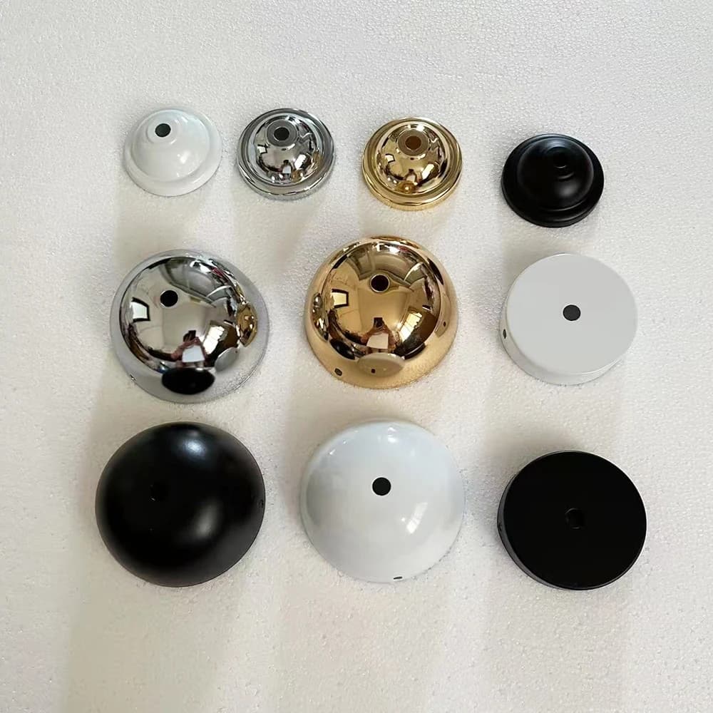 Raccordi per lampade Piastra per soffitto Base per lampada Ferro rotondo fai-da-te + Linea di blocco Base per lampada a sospensione nera/bianca/oro/argento Piastra per soffitto