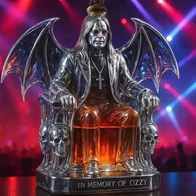 NUOVA Bottiglia di Whisky Ozzy Osbourne Back To The Beginning, Bottiglia Commemorativa da Collezione, Statua Artigianale, Decorazione per la Casa