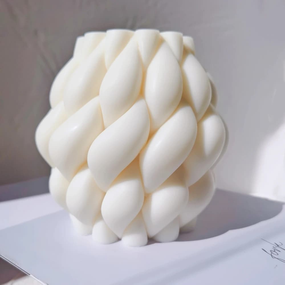 Twirl forma di goccia di pioggia stampo per candele vortice estetico stampi per decorazioni per la casa stampo per candele in Silicone con pilastro curvo geometrico