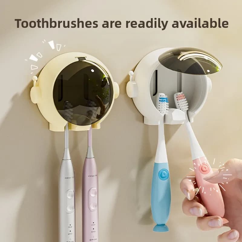 Bathroom holders without wall drill with cartoons, electric toothbrush holder for children, domestic use, toothbrush holder for couple