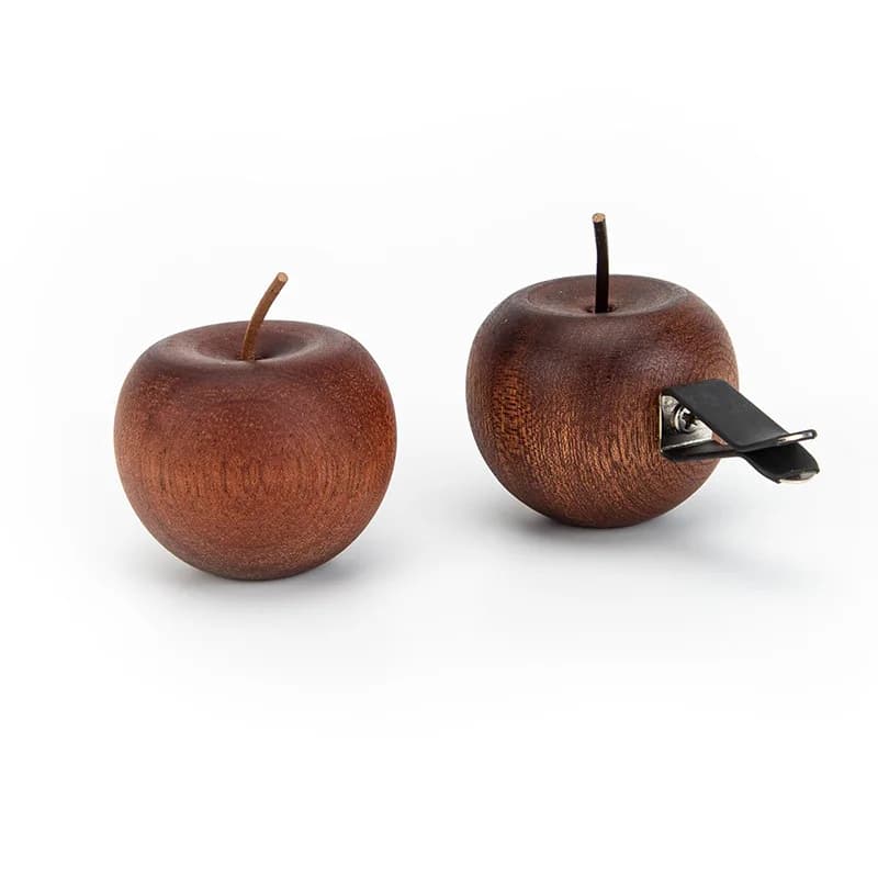 2pcs Creative Reusable Apple Shape Car Air Vent Clip Home Decor Scented Ornament Wood Diffuser For Essential Oils Car Small Pend