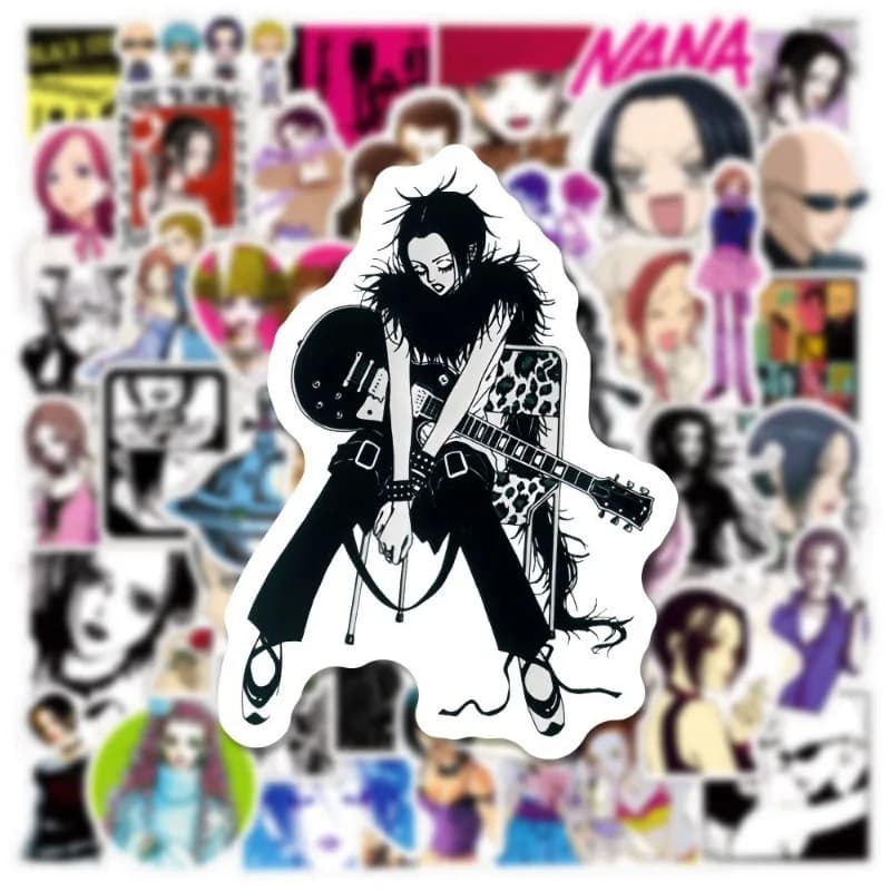 50pcs Anime NANA Japanese Girls Creative Decor Stickers for Skateboard, Notebook, Phone, Water Bottle & Journal