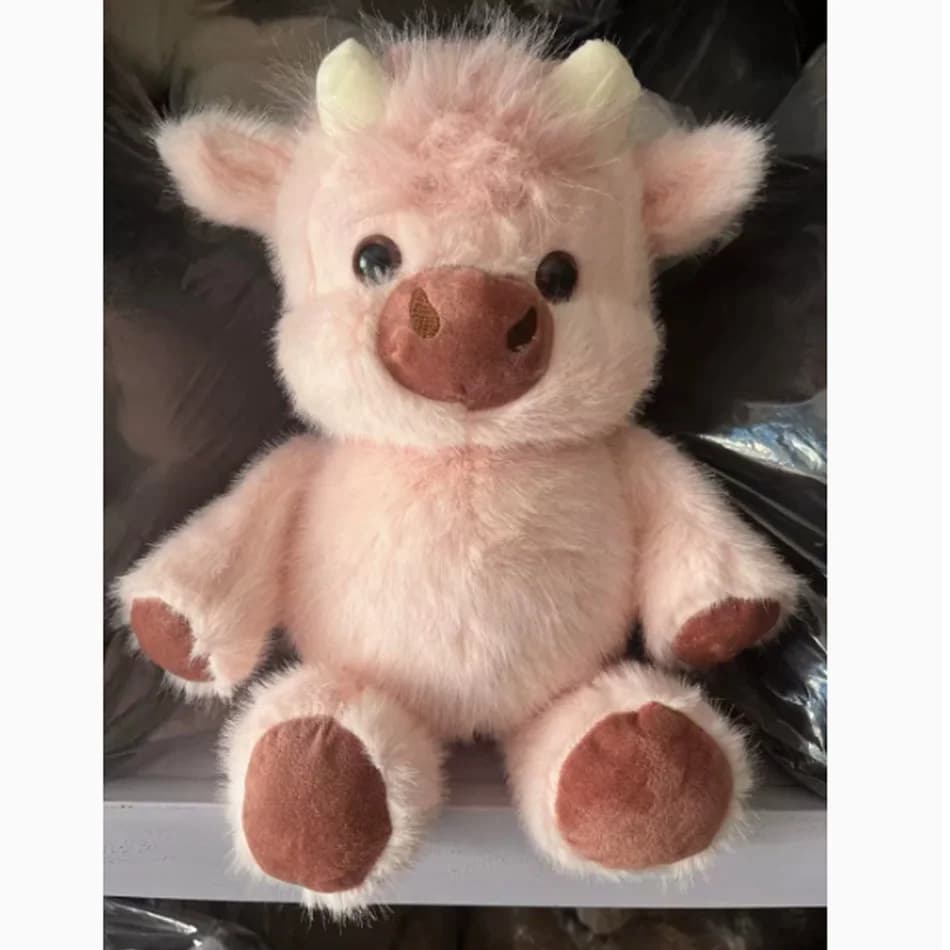 Peluche Mucca Cucciolo West Highland da 45 cm, Simpatico Giocattolo Morbido a Forma di Mucca che Corre, Cartone Animato, Compagno di Gioco per Bambini