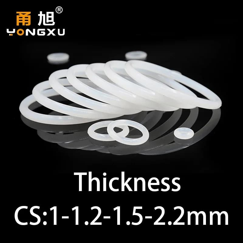 O-ring CS 1/1.2/1.5/2.2mm anello di tenuta VMQ in silicone guarnizione resistente alle alte temperature impermeabile ed elastica nelle specifiche