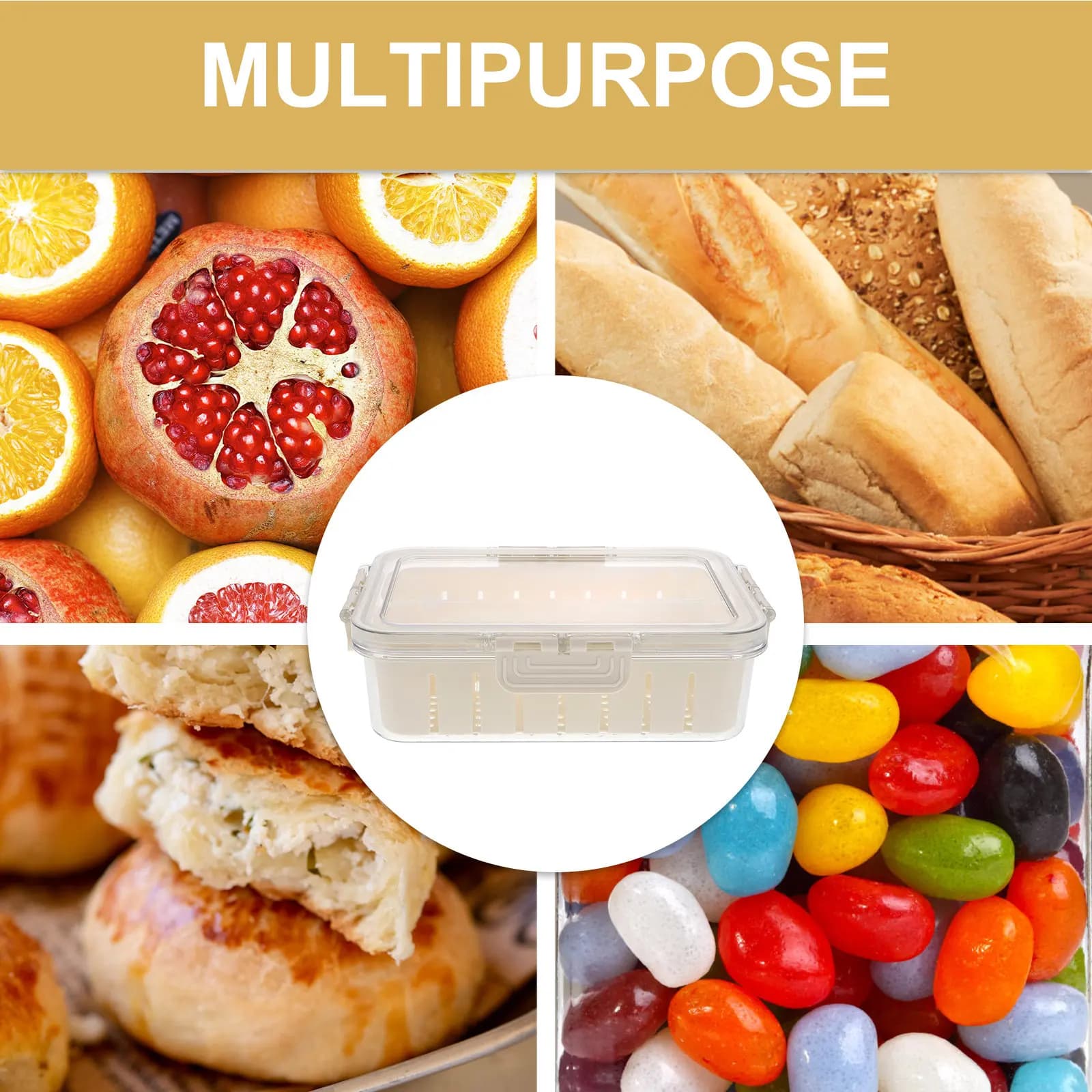 Refrigerator Storage Box Vegetable Fruit Meat Organizer Fresh Preservation Container Airtight Food Case Fridge Storage Keeper