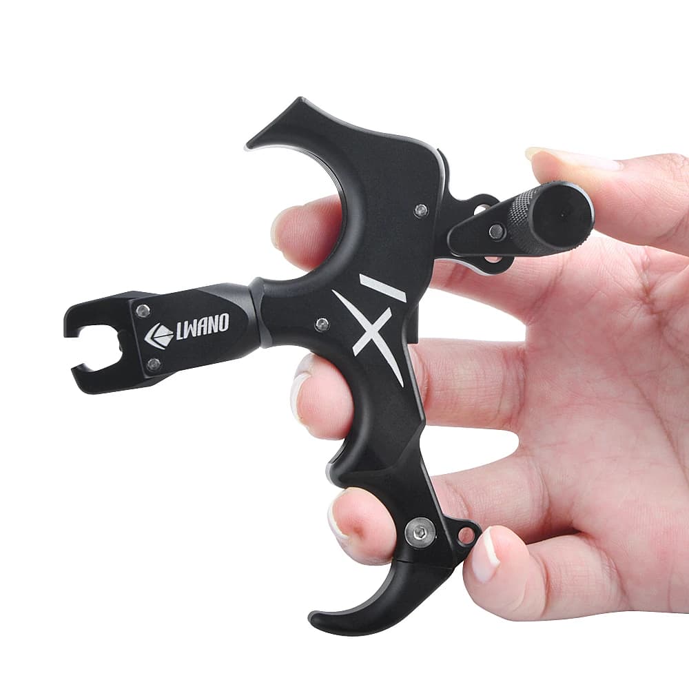 Rilascio a 3/4 dita per arco compound, lavorazione CNC, grilletto a pollice, calibro LH/RH, accessori per caccia, tiro e pratica al bersaglio