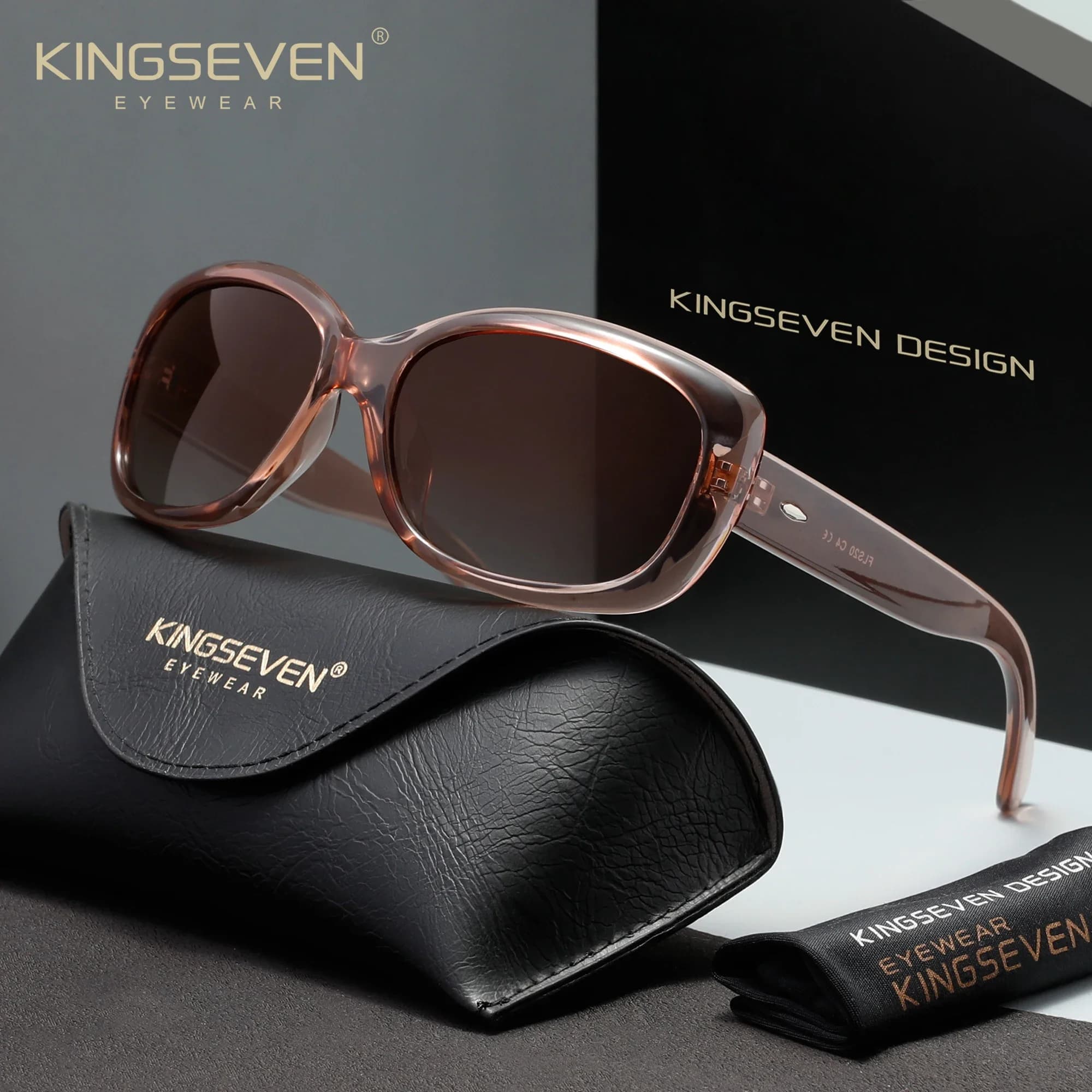 KINGSEVEN Trendy Sunglasses For Women Men UV400 Sun Glasses For Summer Beach Travel Eyewear