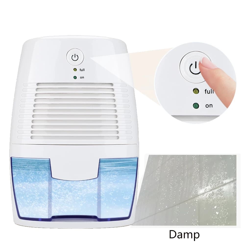 Deumidificatore Portatile USB per Casa, Assorbitore di Umidità per Bagno e Armadio, Mini Deumidificatore da 500ml, Previene Muffa, Funghi e Odori