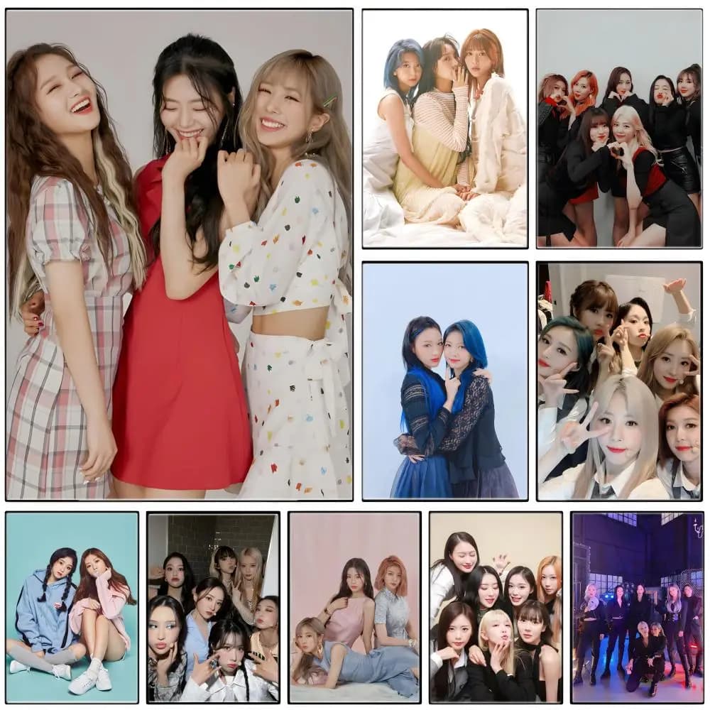 Dark Rock Girl Group D-Dreamcatcher Poster Self-adhesive Art Waterproof Paper Sticker Coffee House Bar Room Wall Decor