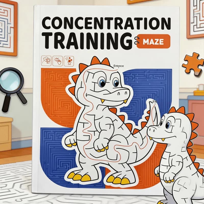 Cute Animal Theme, Maze Children's Fun Drawing Book, 48 Maze Games, High-definition Color Pages, 48 Pages, Perfect Holiday Gift