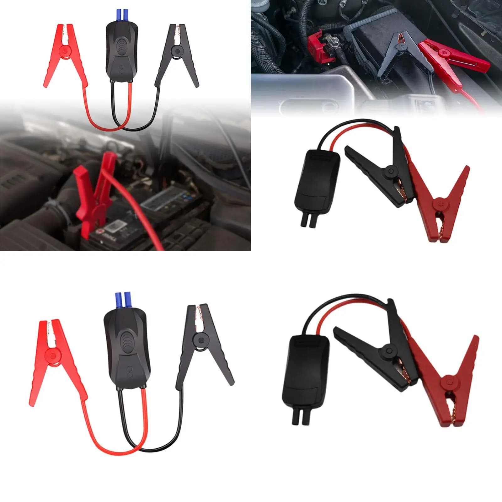 Cavo di avviamento per power bank e booster batteria, con ricarica inversa e protezione da blocco, per avviamento di veicoli a 12V