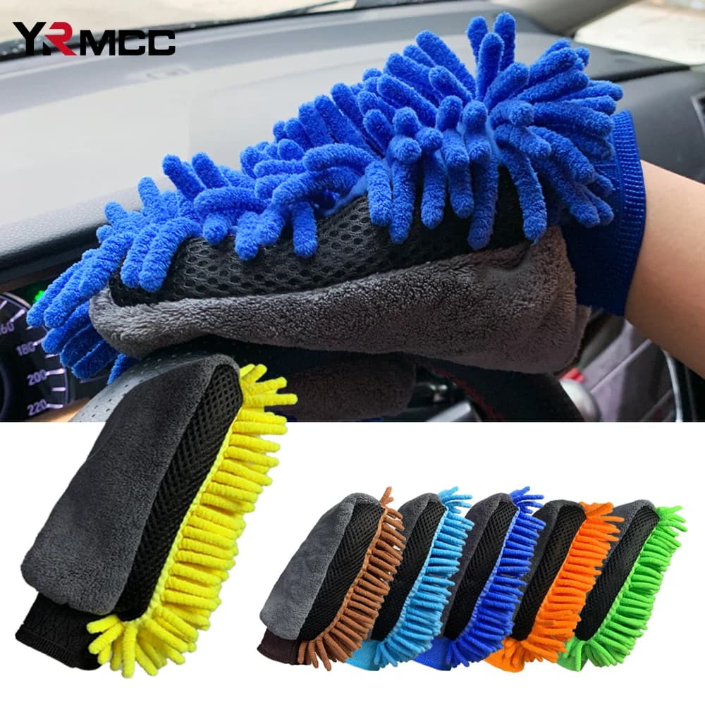 Guanto in corallo per autolavaggio guanto per lavaggio antigraffio addensato multifunzione strumenti per la pulizia dell'autolavaggio per accessori per Auto moto