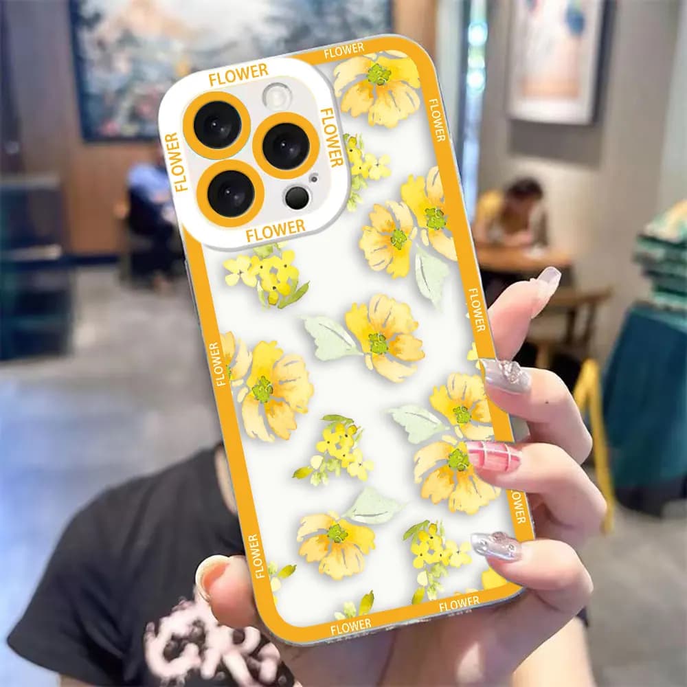 Clear Phone Case For Infinix TECNO POVA 2 4 3 5 SMART 6 7 8 NOTE 10 11 12 30I 50 CAMON 20 30 40 Cover Retro Beautiful Flowers