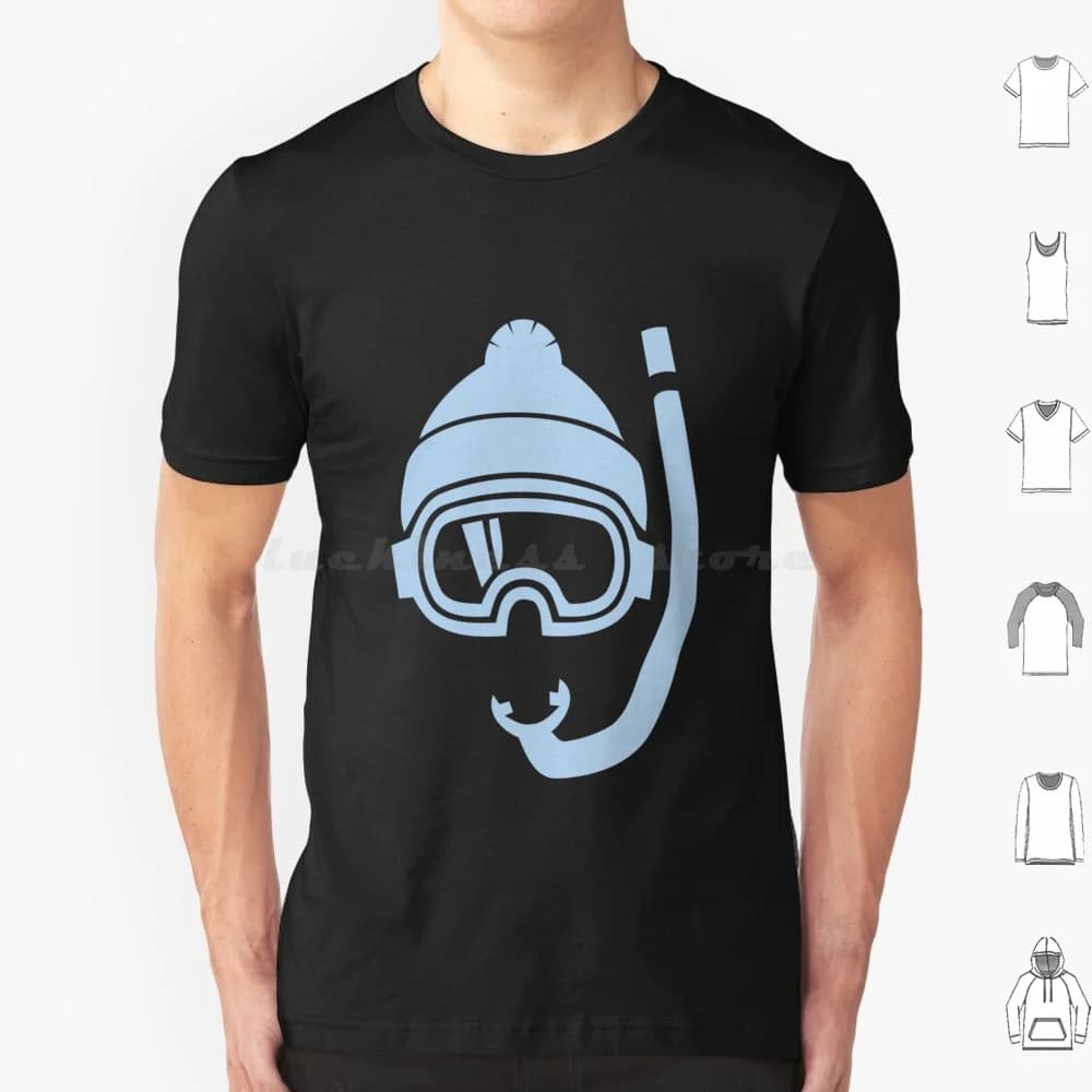Snorkel Deep Powder Snow T Shirt Big Size 100% Cotone Sci Neve Snowboard Amante dello sci Divertente Sci Cross Country