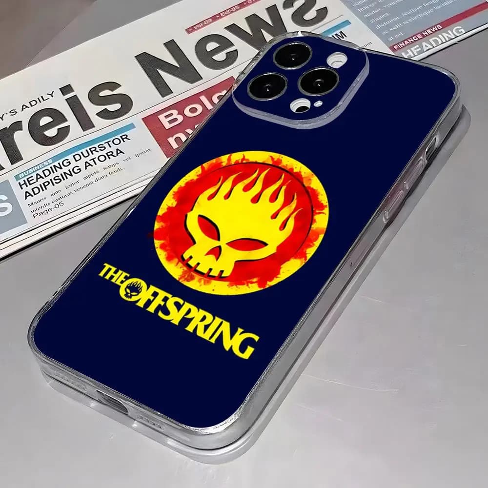 Pop Punk Band T-The Offspring Phone Case For IPhone 17 16 Pro Max 15 14 13 11 12 Mini Xs X Xr 7 8 Plus Se Transparent Cover