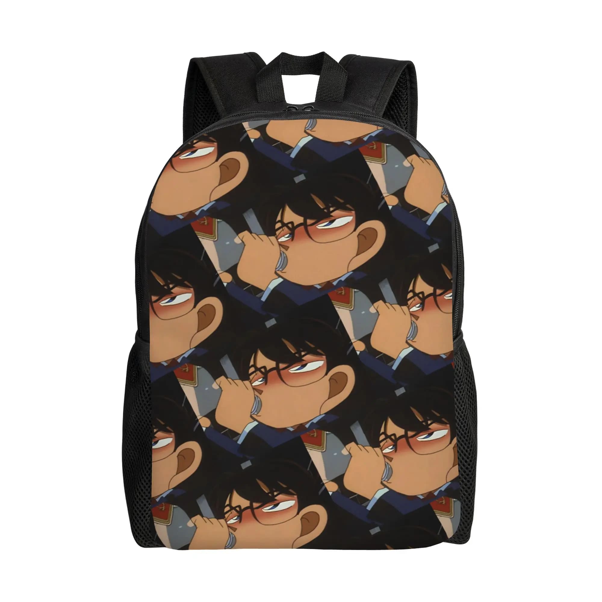 Funny Detectived Anime Conan Backpacks Men Women Fashion Bookbag for School College Bags