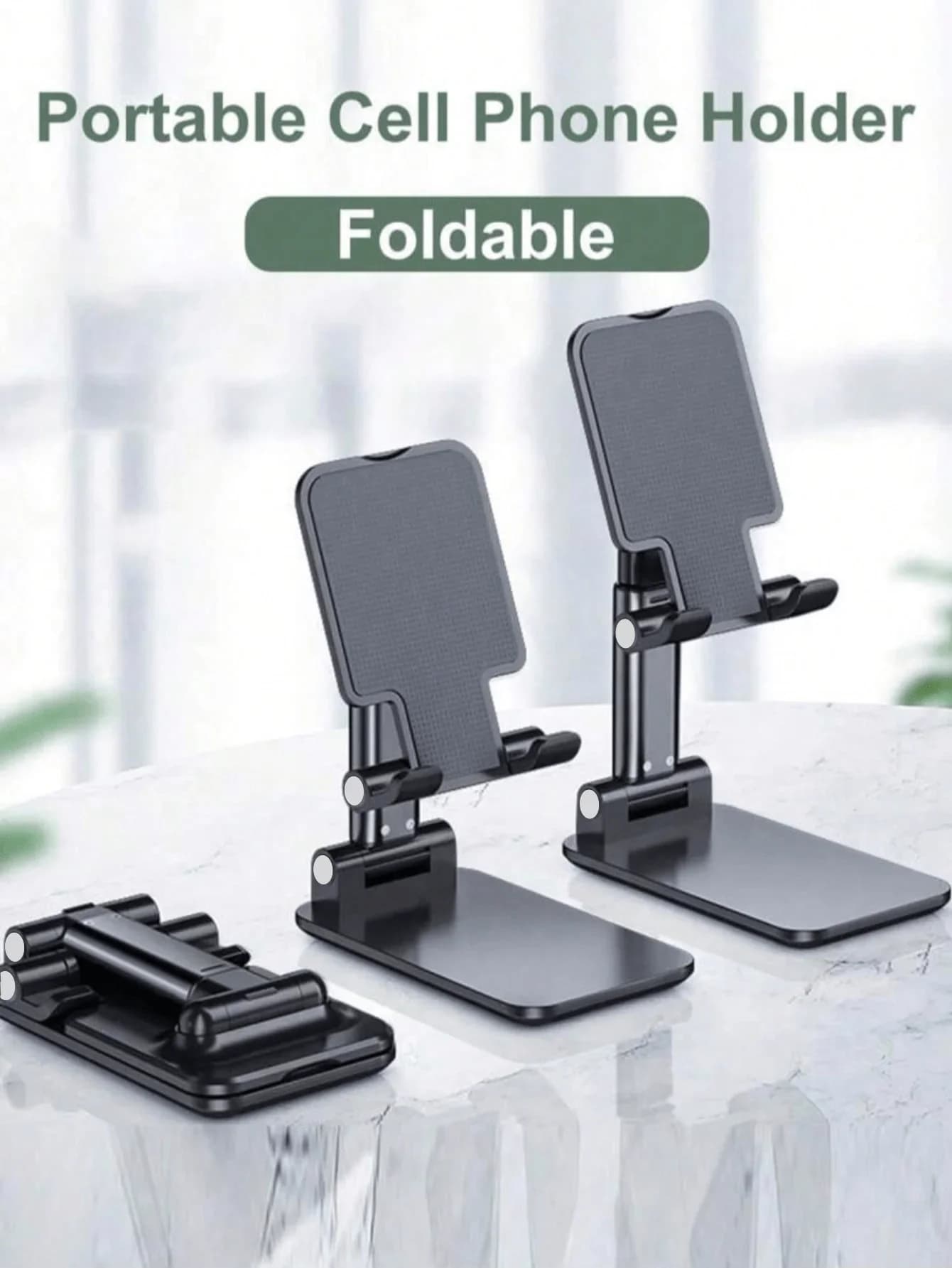 Foldable 360° Rotatable Desktop Phone Stand Adjustable Holder For iPhone Android Smartphones