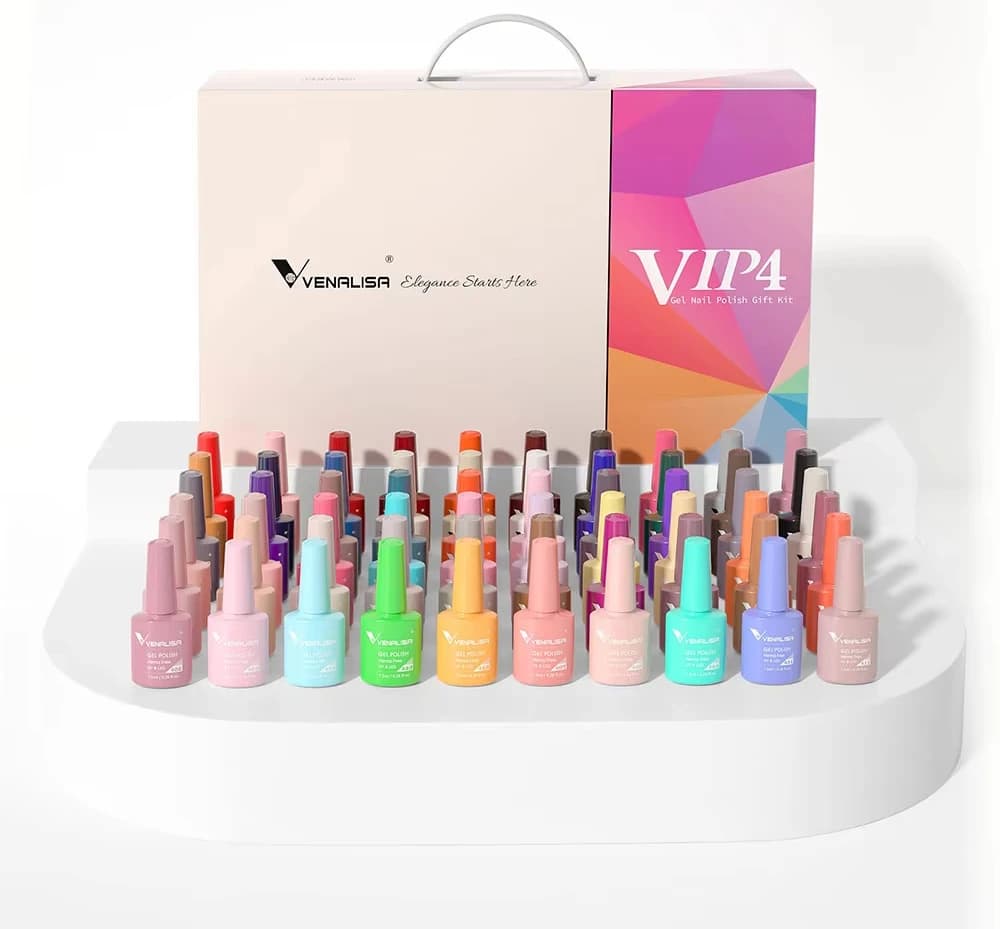A VIP4 Newests Kit HEMA Free Acrylics Nail Gel Polishs Box Set 60 Color Varnishs Wholesale Enamels OEM Privates Labels