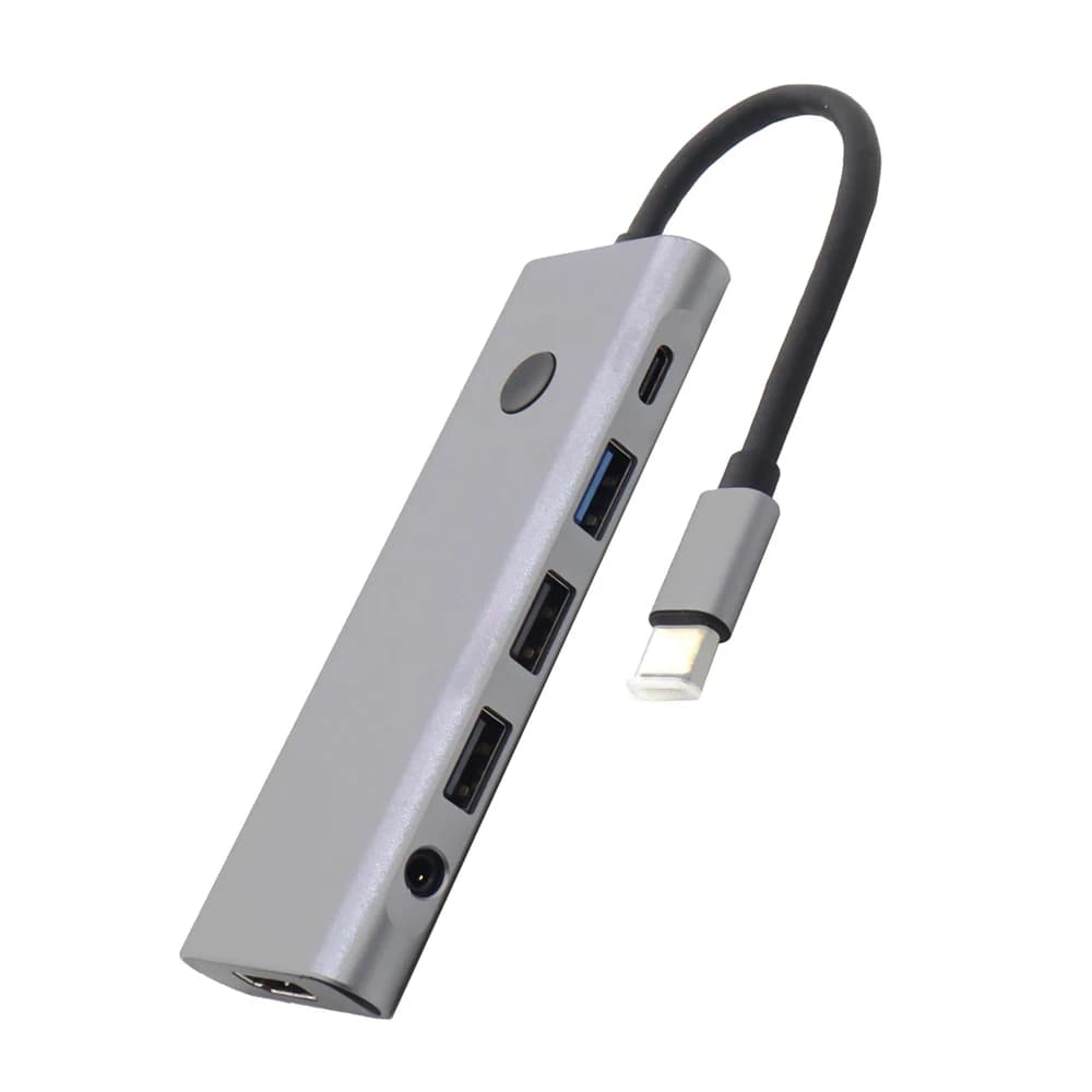 Hub tipo C Hub USB 3.0 t9-in-1 o HDMI 4K 60Hz Docking Station Splitter USB-A PD 100W SD TF Adattatore da 3,5 mm