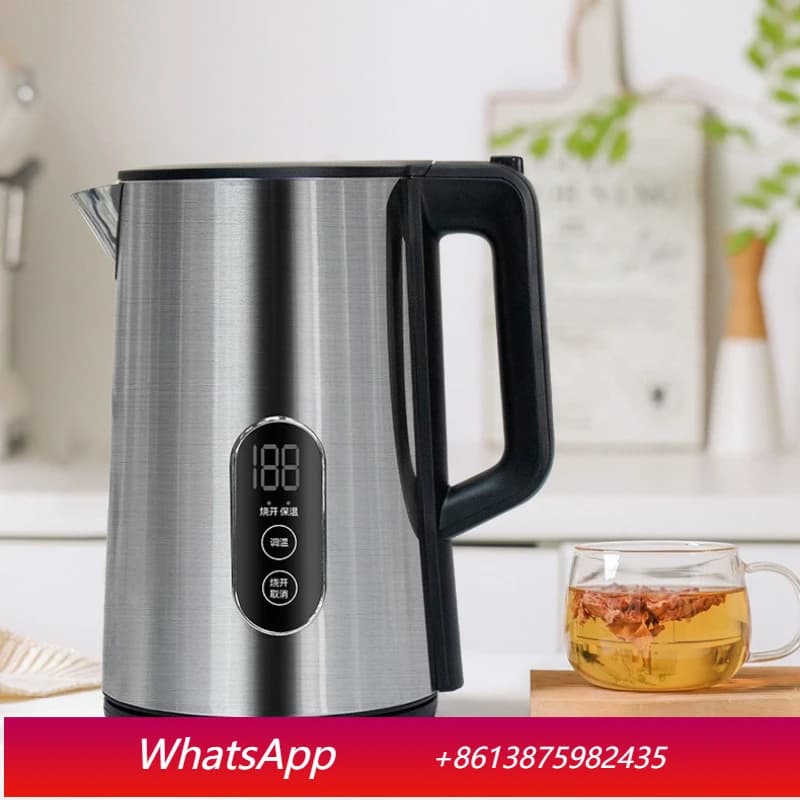 YJQ electric kettle with digital display, thermal insulation, constant temperature, intelligent inner lining without joints, stainless steel.