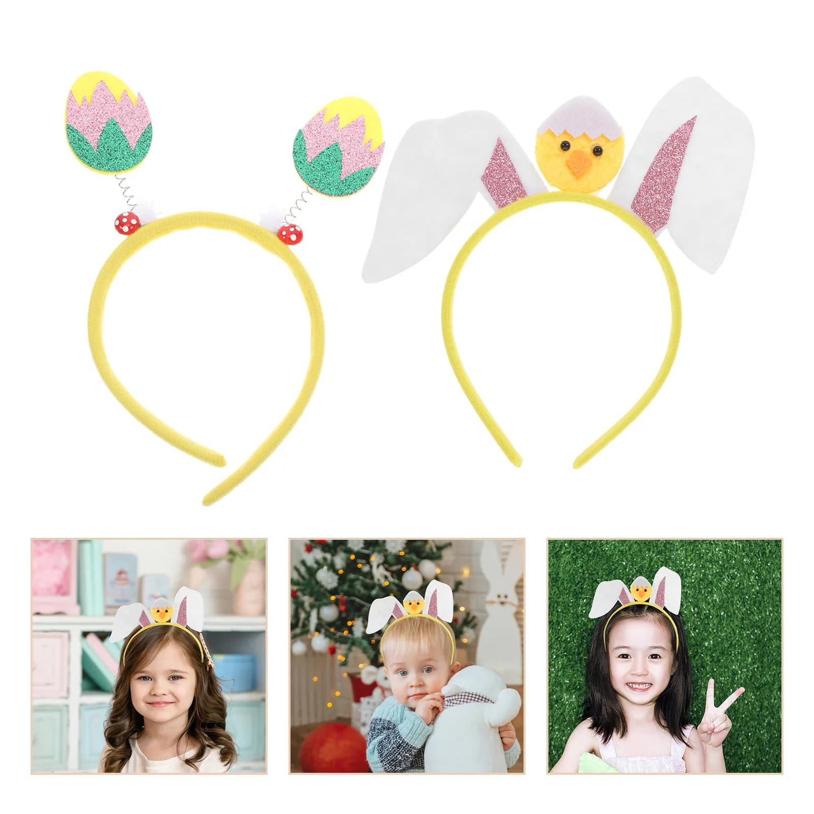 2 fermagli per capelli a forma di pollo, graziosi e colorati, fasce per capelli pasquali per feste, compleanni, costumi e accessori per cosplay