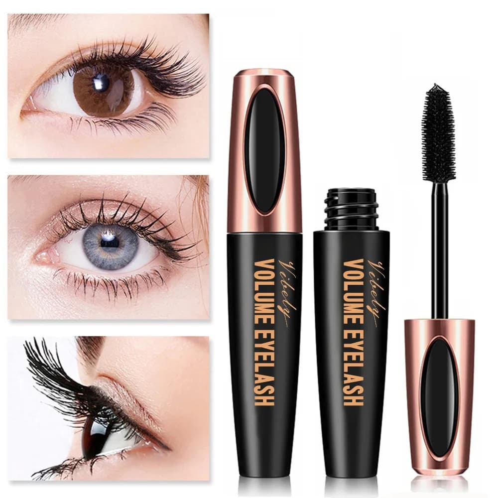 4D Lash Mascara Black Eye Lashes Waterproof & Smudge-Proof Long-Lasting No Flaking Natural No Clumping, All Day Exquisitely Full