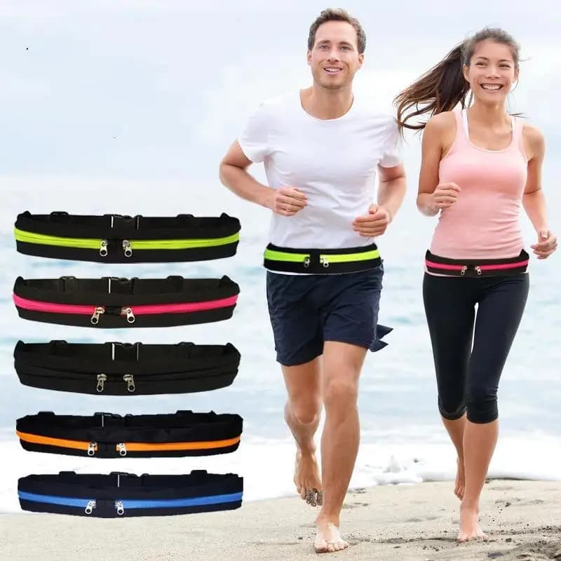Elastic Running Waist Bag Slim Hidden Anti Theft Fanny Pack Portable Phone Belt Pouch For Sports Fitness Travel