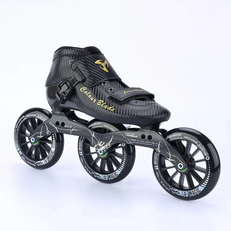 Scarpe da pattinaggio di velocità Escalade competizione professionale pattini di velocità a tre ruote per adulti con ruota grande pattini di velocità per bambini