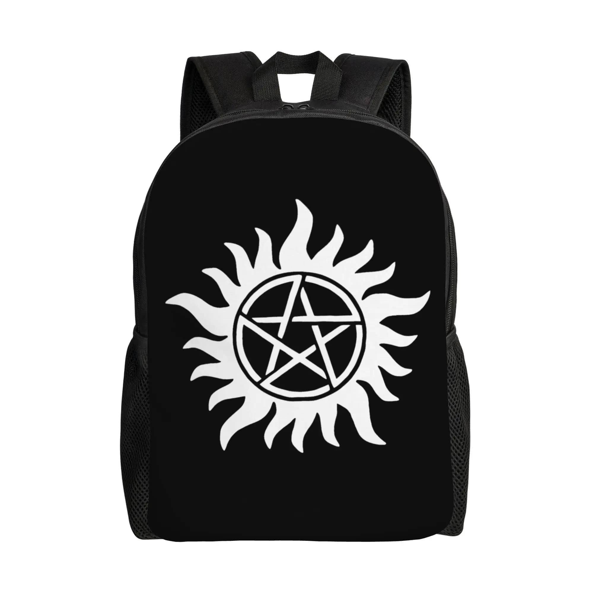 Zaino Supernatural Logo Sam Dean Cool, leggero, per la scuola superiore, per il lavoro, per uomo e donna, borsa a tracolla per laptop