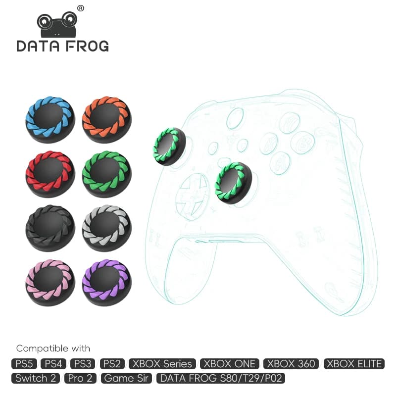 4PCS per Gamesir Gamepad Silicone Joystick analogico Thumbstick Thumb Stick Grip Caps per PS3 PS4 PS5 Xbox 360 Xbox One Controller