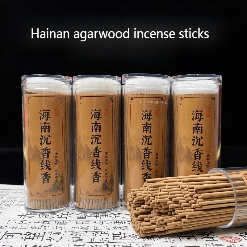 Bastoncini di incenso in legno di agar naturale di Hainan Incenso per interni domestici a tre stelle Purificano il culto dell'aria Buddha nei templi Joss Stick