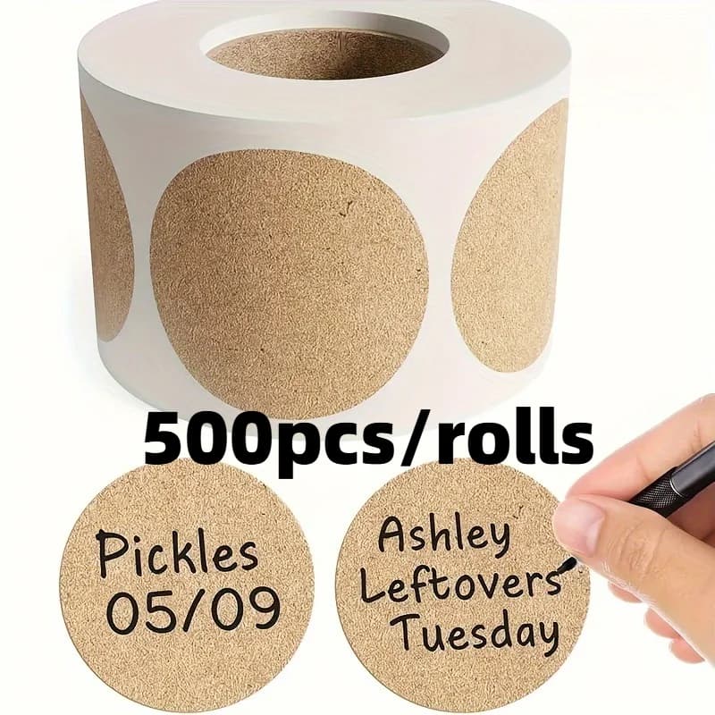 500pcs/rolls Sticker Round Pastry Tools Stickers Letters Cake Baking Gift Box Labels,Sonalized Labels,Commercial Labels.