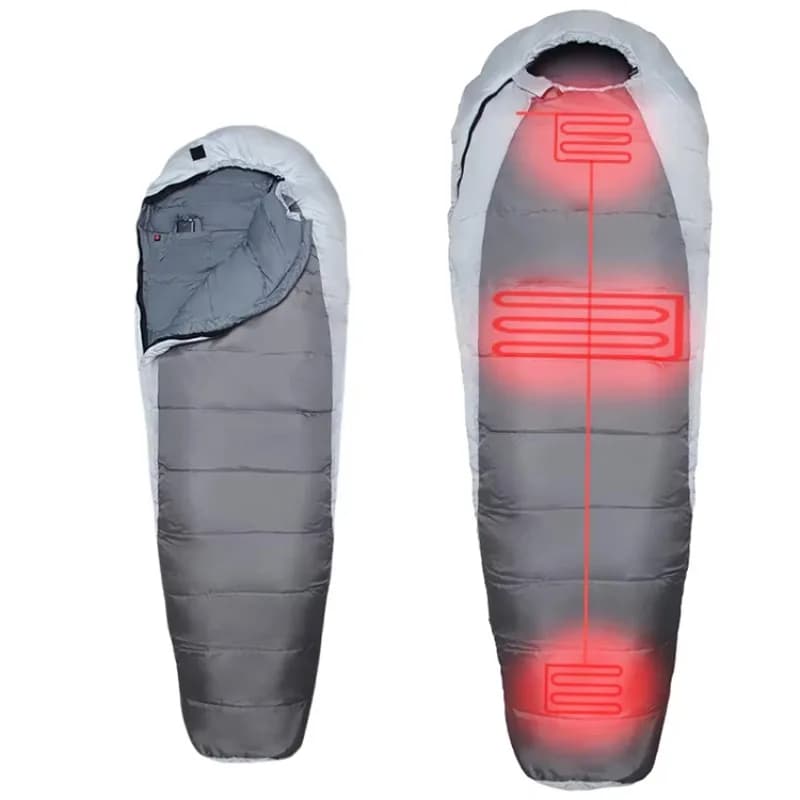 Coperta per sacco a pelo con riscaldamento elettrico portatile 12v, campeggio esterno impermeabile