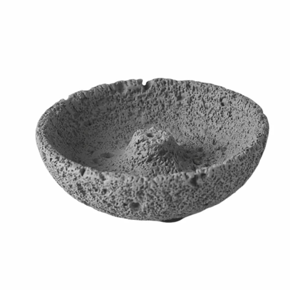 Bruciatore di Incenso in Cemento con Texture di Calcestruzzo, Supporto per Bastoncini di Incenso Multifunzionale Decorativo per Aromaterapia